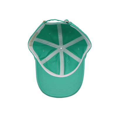 Cap Baseball Baja Diperkuat Dengan Logo Bordir Visor melengkung Dan Mencocokkan jahitan