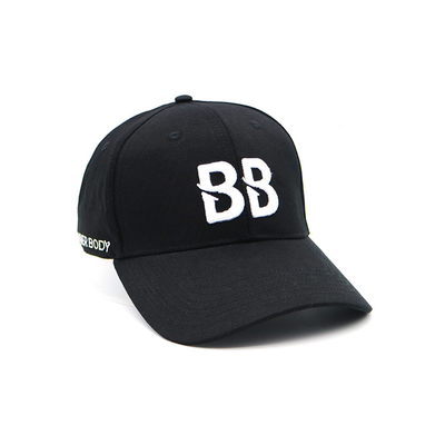 Profil tali yang dapat disesuaikan 6 Panel Baseball Cap dengan visor melengkung dan jahitan diperkuat