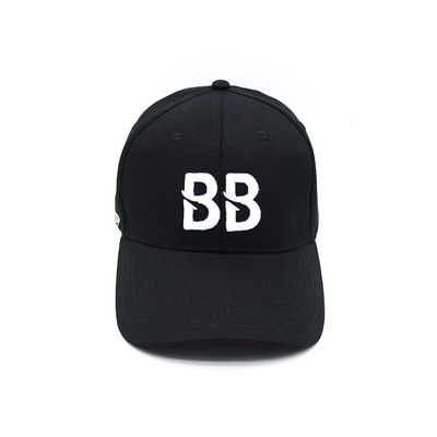 Profil tali yang dapat disesuaikan 6 Panel Baseball Cap dengan visor melengkung dan jahitan diperkuat
