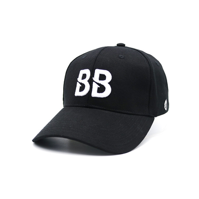 Profil tali yang dapat disesuaikan 6 Panel Baseball Cap dengan visor melengkung dan jahitan diperkuat