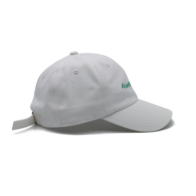Logo bordir 6 Panel Baseball Cap Dengan Tali Adjustable Dan Kain Katun
