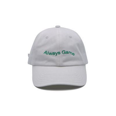 Logo bordir 6 Panel Baseball Cap Dengan Tali Adjustable Dan Kain Katun