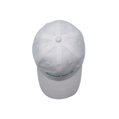 Logo bordir 6 Panel Baseball Cap Dengan Tali Adjustable Dan Kain Katun