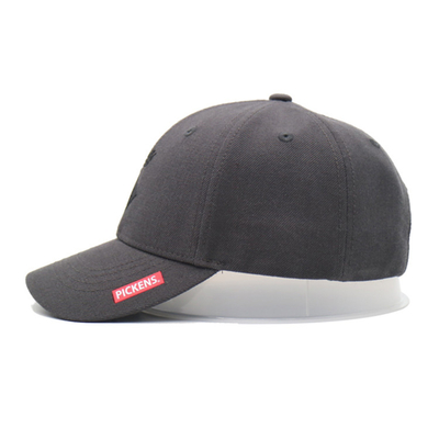 Sesuaikan Kap Baseball 6 Panel Baja Dengan Bentuk Terstruktur Dengan Logo Bordir