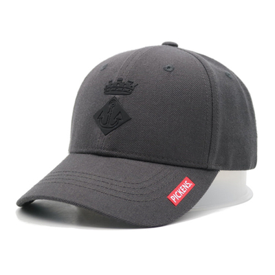 Sesuaikan Kap Baseball 6 Panel Baja Dengan Bentuk Terstruktur Dengan Logo Bordir