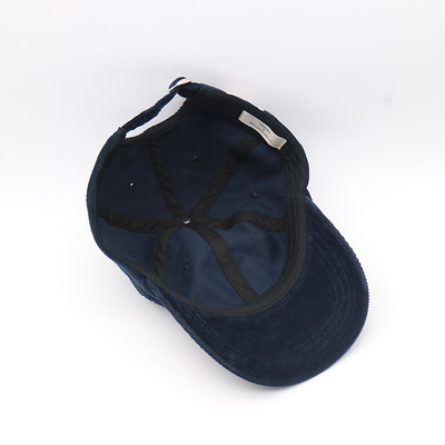6 Panel Baseball Cap dengan jahitan yang kokoh Panel depan terstruktur Dan visor melengkung