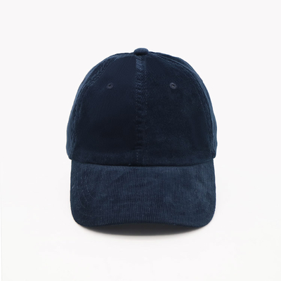 6 Panel Baseball Cap dengan jahitan yang kokoh Panel depan terstruktur Dan visor melengkung