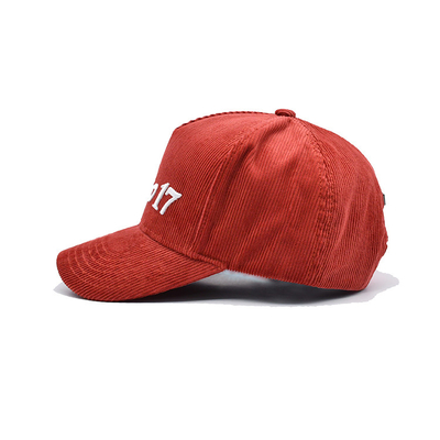 Tali 5 Panel Baseball Cap dengan jahitan diperkuat dan visor melengkung