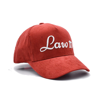 Tali 5 Panel Baseball Cap dengan jahitan diperkuat dan visor melengkung