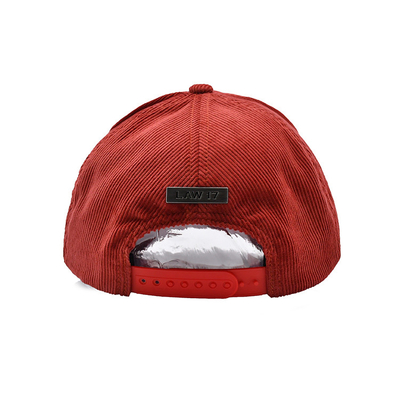 Tali 5 Panel Baseball Cap dengan jahitan diperkuat dan visor melengkung