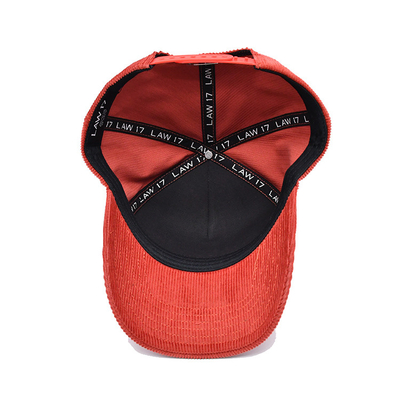 Tali 5 Panel Baseball Cap dengan jahitan diperkuat dan visor melengkung