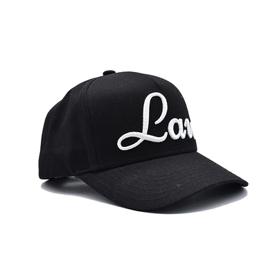 Profil 5 Panel Baseball Cap dengan visor melengkung dan tali diatur