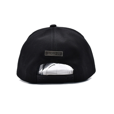 Profil 5 Panel Baseball Cap dengan visor melengkung dan tali diatur