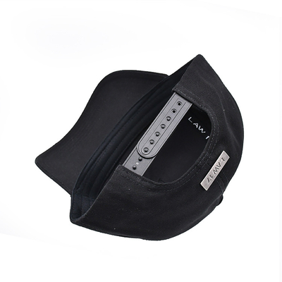Profil 5 Panel Baseball Cap dengan visor melengkung dan tali diatur