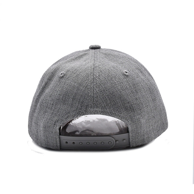 Suede 6 Panel Baseball Cap Dengan Warna Mencocokkan jahitan Dan Jajaran Diperkuat