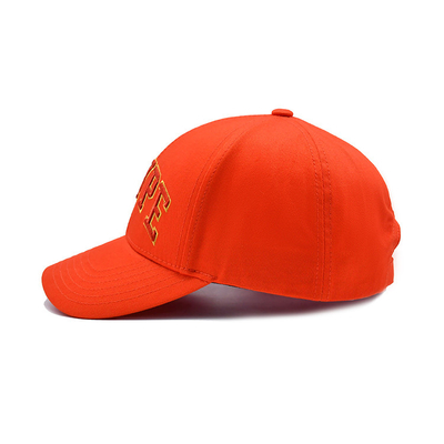 Cap Baseball Baja Disesuaikan Dengan Logo Bordir Visor melengkung Tutup Disesuaikan
