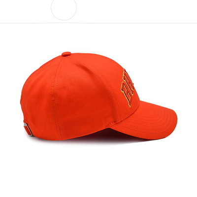Cap Baseball Baja Disesuaikan Dengan Logo Bordir Visor melengkung Tutup Disesuaikan