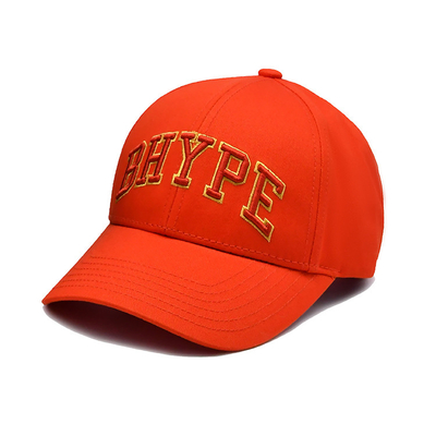 Cap Baseball Baja Disesuaikan Dengan Logo Bordir Visor melengkung Tutup Disesuaikan