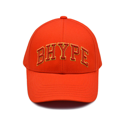 Cap Baseball Baja Disesuaikan Dengan Logo Bordir Visor melengkung Tutup Disesuaikan