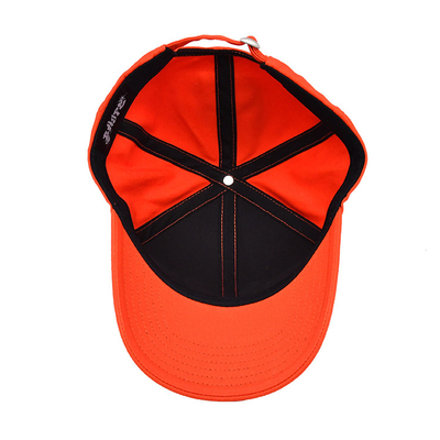 Cap Baseball Baja Disesuaikan Dengan Logo Bordir Visor melengkung Tutup Disesuaikan