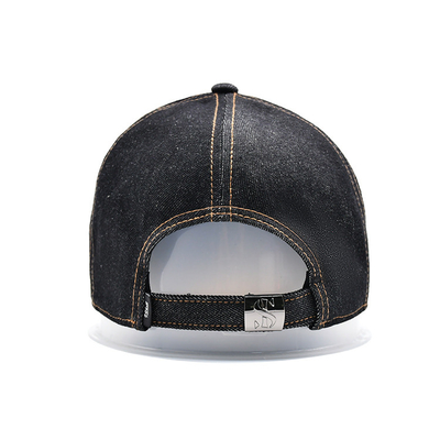 Profil Konstruksi bordir Baseball Cap Custom Warna Denim Sweatband