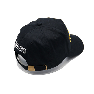 Custom Structured Baseball Cap Dengan Sweatband Baja Dan Penutupan Tali Yang Bisa Disesuaikan