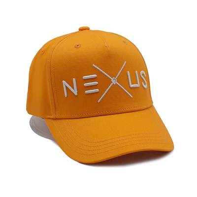 Tali yang dapat disesuaikan Profil visor melengkung Baseball Cap dengan jahitan warna kain yang terkoordinasi