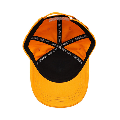 Tali yang dapat disesuaikan Profil visor melengkung Baseball Cap dengan jahitan warna kain yang terkoordinasi
