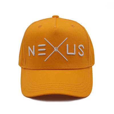 Tali yang dapat disesuaikan Profil visor melengkung Baseball Cap dengan jahitan warna kain yang terkoordinasi