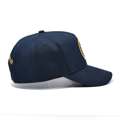 Dibangun 5 Panel Baseball Cap Dengan Mencocokkan jahitan Diperkuat jahitan Soft Sweatband