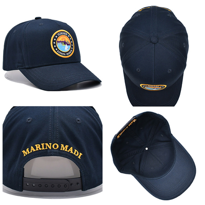 Dibangun 5 Panel Baseball Cap Dengan Mencocokkan jahitan Diperkuat jahitan Soft Sweatband