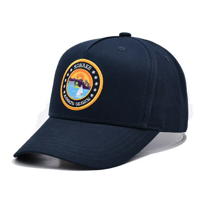 Dibangun 5 Panel Baseball Cap Dengan Mencocokkan jahitan Diperkuat jahitan Soft Sweatband