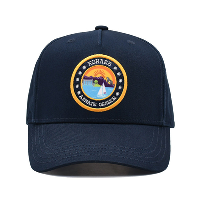 Dibangun 5 Panel Baseball Cap Dengan Mencocokkan jahitan Diperkuat jahitan Soft Sweatband