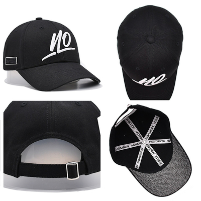 Sesuaikan Panel Depan 6 Panel Konstruksi Baseball Cap Dengan Logo bordir