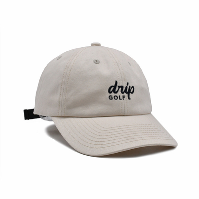 Custom bordir topi bisbol dengan tali yang disesuaikan dan gesper logam