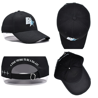 Topi Baseball Bersulam Dengan Tali Logam Custom Bisa Menggantikan Logo Anda