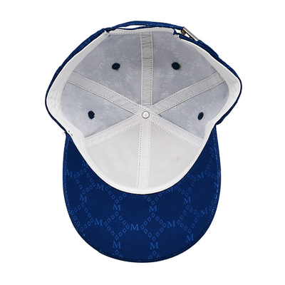 Topi Jacquard khusus dengan visor melengkung dan tali yang dapat disesuaikan dengan mata bordir yang cocok dengan warna kain