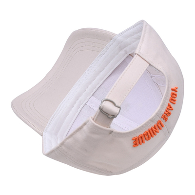 Custom Full Seasons Baseball Cap Factory Putih Baseball Cap Dengan Detail Kerajinan