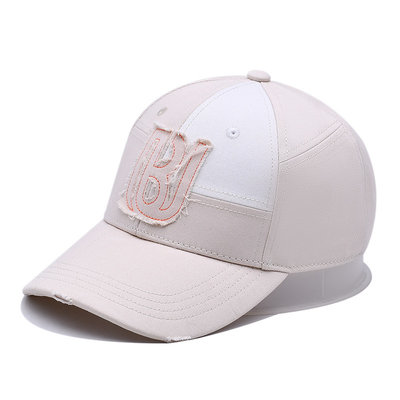 Custom Full Seasons Baseball Cap Factory Putih Baseball Cap Dengan Detail Kerajinan