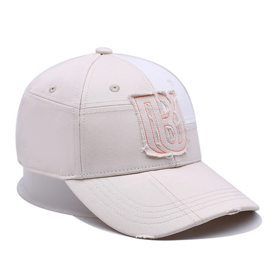 Custom Full Seasons Baseball Cap Factory Putih Baseball Cap Dengan Detail Kerajinan