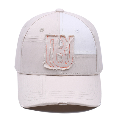 Custom Full Seasons Baseball Cap Factory Putih Baseball Cap Dengan Detail Kerajinan