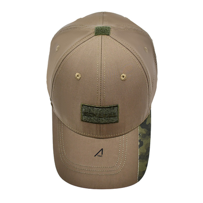 Velcro Strap Adjustable 6 Panel Baseball Cap Dengan Visor melengkung Dan 6 Eyelets