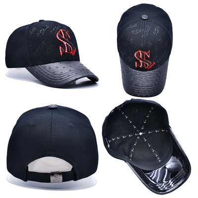 Tali yang dapat disesuaikan dan desain terstruktur 6 Panel Baseball Cap untuk personalisasi