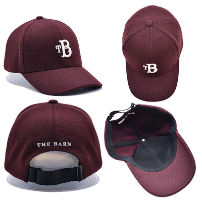 Profil tinggi 6 Panel Baseball Cap Dengan Penutupan Tali Adjustable Dan Koton Sweatband