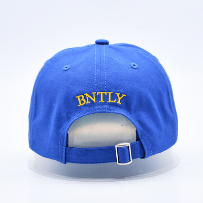 Customized logo bordir tidak terstruktur 6 Panel Baseball Cap dengan visor melengkung