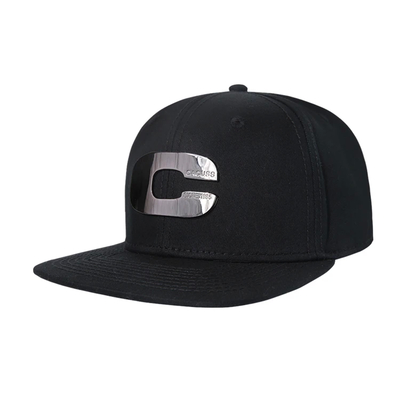 Cap snapback kapas bernapas dengan visor datar