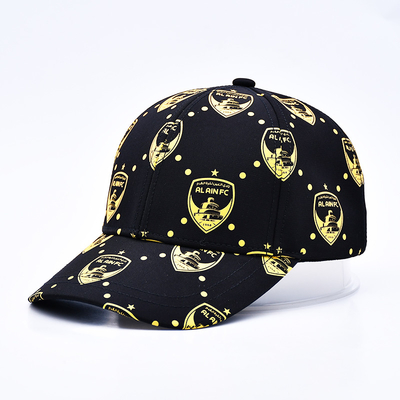 Percetakan layar yang disesuaikan Logo Tak terstruktur 6 Panel Baseball Cap Dengan Visor melengkung