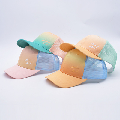 Harga pabrik enam panel dibangun truk Baseball Cap Cocok Warna Kain