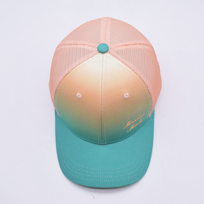 Harga pabrik enam panel dibangun truk Baseball Cap Cocok Warna Kain