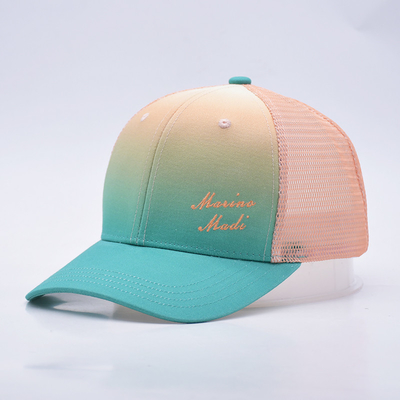 Harga pabrik enam panel dibangun truk Baseball Cap Cocok Warna Kain